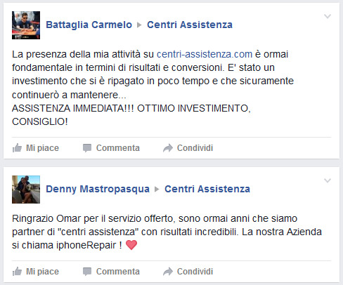 testimonianze Iscrizione Premium